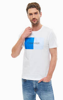 Хлопковая футболка с ярким принтом Calvin Klein