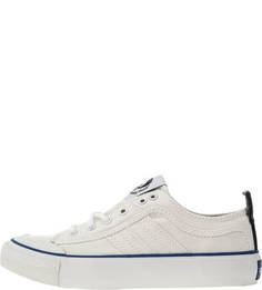 Текстильные кеды молочного цвета Diesel