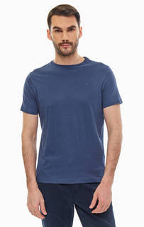 Хлопковая однотонная футболка с круглым вырезом Lerros