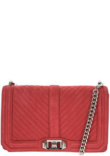 Сумка красного цвета из нубука Rebecca Minkoff