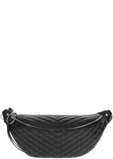 Маленькая поясная сумка из мягкой кожи с металлическим декором Rebecca Minkoff