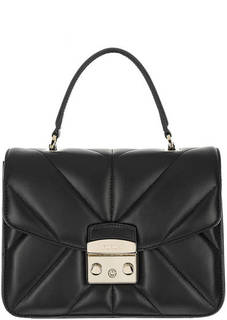 Маленькая кожаная сумка с откидным клапаном Furla