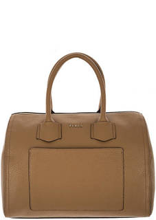 Кожаная сумка с одним отделом на молнии Alba Furla