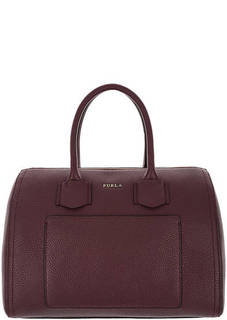 Кожаная сумка с одним отделом на молнии Alba Furla