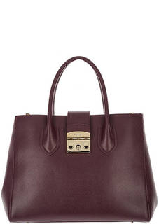 Кожаная сумка с дополнительным плечевым ремнем Metropolis Furla