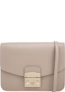 Кожаная сумка с откидным клапаном Metropolis Furla