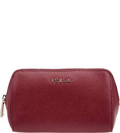 Косметичка из сафьяновой кожи с одним отделом на молнии Electra Furla
