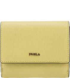 Зеленый кошелек из сафьяновой кожи Babylon Furla