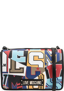 Разноцветная сумка с откидным клапаном Love Moschino