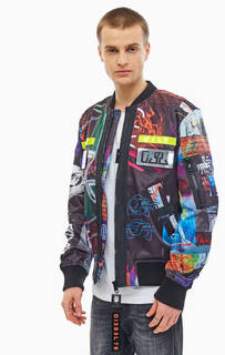 Разноцветная куртка бомбер Diesel