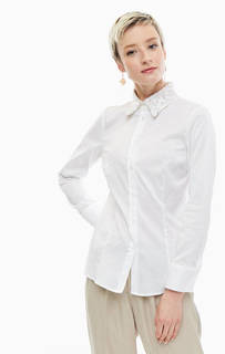 Белая рубашка с пайетками на воротничке Cinque