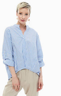 Хлопковая блуза в полоску свободного кроя Kocca