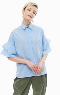 Хлопковая рубашка оверсайз в полоску Kocca