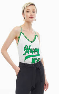 Топ с кружевными вставками и принтом Kocca