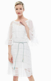 Ажурное белое платье с открытыми плечами Kocca