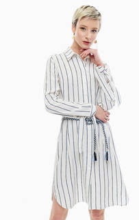 Платье-рубашка в полоску с добавлением льна Kocca