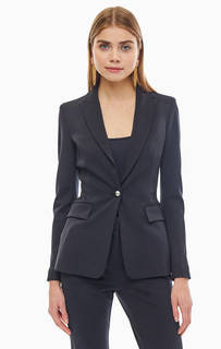 Черный пиджак из вискозы с карманами Pinko