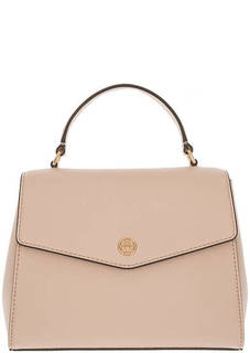 Маленькая кожаная сумка с откидным клапаном Tory Burch