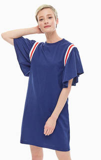 Короткое трикотажное платье с драпированными рукавами Lee