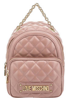 Стеганый рюкзак с одним отделом на молнии Love Moschino