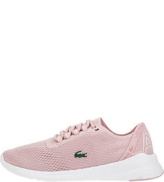 Текстильные кроссовки розового цвета Lacoste
