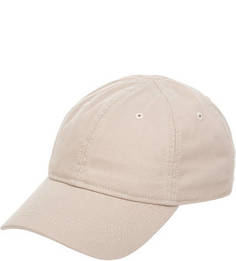 Бежевая бейсболка из хлопка Lacoste