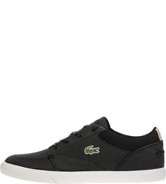 Черные кеды из натуральной кожи Lacoste