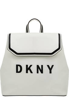 Рюкзак из гладкой кожи с откидным клапаном Dkny