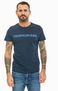 Хлопковая футболка с логотипом Calvin Klein Jeans