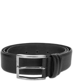 Кожаный ремень с декоративной перфорацией Sergio Belotti