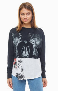 Хлопковый свитшот с принтом Desigual