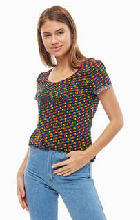 Разноцветная футболка из хлопка Desigual