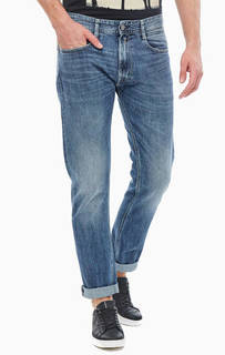 Зауженные синие джинсы с застежкой на молнию и болт Rob Replay
