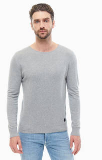 Серый хлопковый джемпер с круглым вырезом Replay