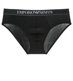 Трусы-брифы темно-зеленого цвета Emporio Armani