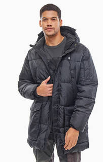 Удлиненная черная куртка с капюшоном G Star RAW