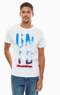 Белая футболка из хлопка с принтом Jack & Jones