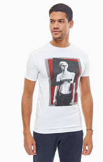 Хлопковая футболка с контрастным принтом Antony Morato