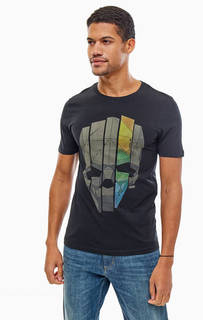 Футболка из хлопка черного цвета Jack & Jones