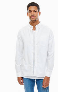 Белая хлопковая рубашка с карманом Wrangler