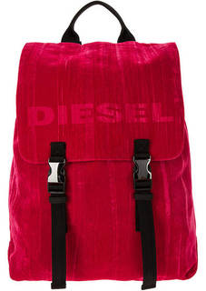 Вместительный вельветовый рюкзак цвета фуксии Diesel