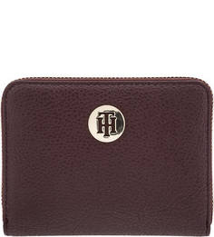 Бордовый кошелек на молнии Tommy Hilfiger