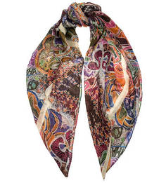 Полушерстяной разноцветный платок Tommy X Zendaya