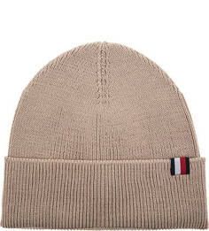 Бежевая полушерстяная шапка Tommy Hilfiger