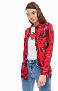 Рубашка из вискозы в клетку с карманами Only