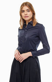 Синяя приталенная рубашка из хлопка G Star RAW