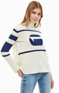Шерстяной джемпер с логотипом бренда G Star RAW