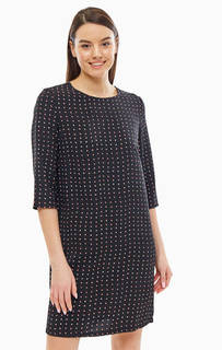 Короткое платье прямого кроя в горошек Only