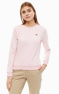 Розовый хлопковый свитшот Lacoste