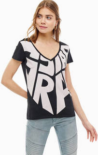 Хлопковая футболка с контрастным принтом G Star RAW